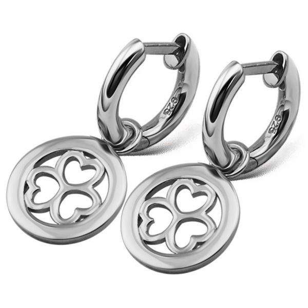 JWLS4U | Earrings 3 Hearts Silver